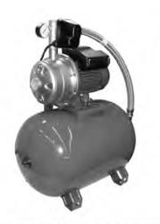 GRUPO DE PRESION DOMESTICO DE 1 BOMBA CENTRIFUGA AUTOASPIRANTE MODELO AGA 2.00 MG MONOFASICA 230 V DEPOSITO CILINDRICO HORIZONTAL 50 L CHAPA DE ACERO CON PATAS POTENCIA 1.5 KW 2 CV REF. EBARA 623GP09109550